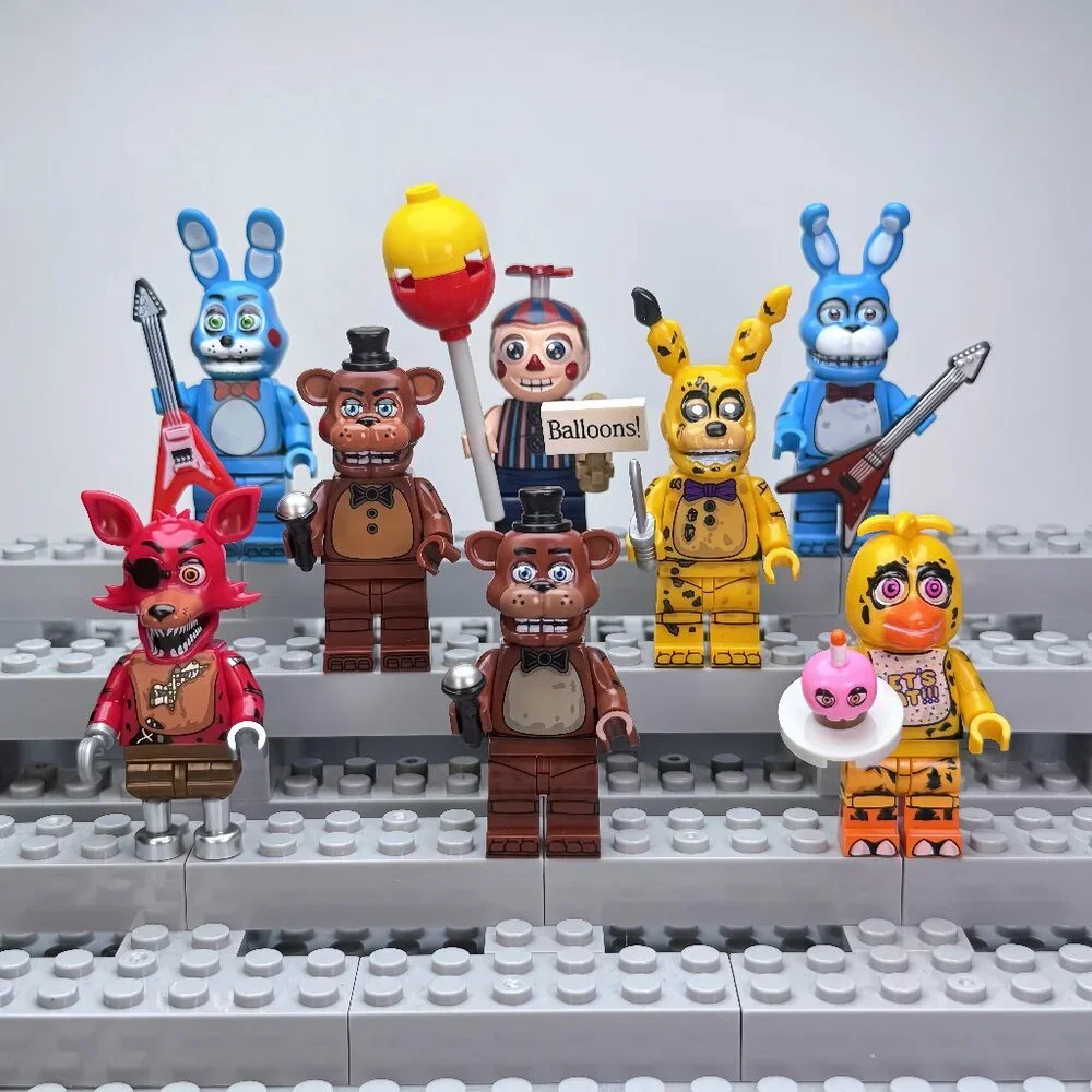 Five Nights at Freddy's Custom Minifigure Set (8pcs) - Picture 1 of 6
